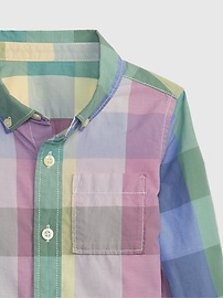 View large product image 3 of 3. Toddler Plaid Button-Down Shirt