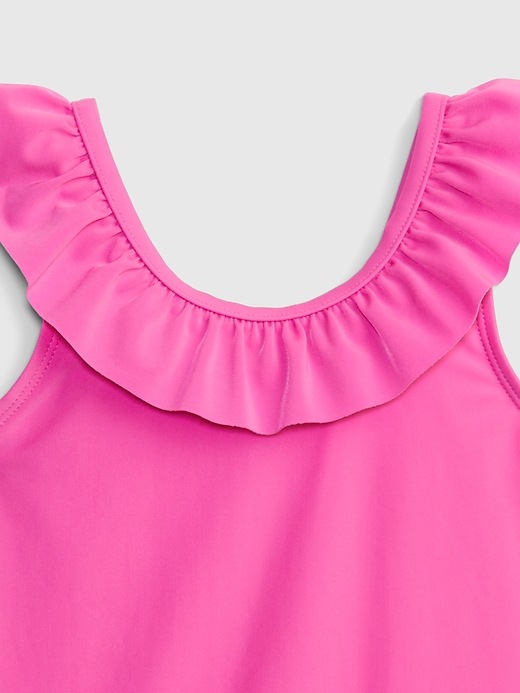 Image number 3 showing, Toddler Recycled Ruffle Swim One-Piece