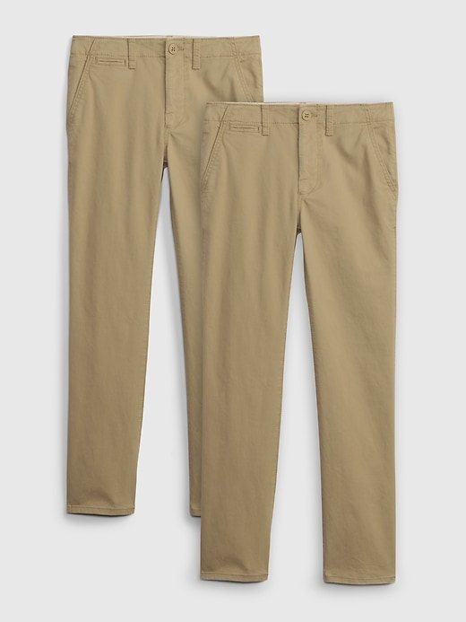 Image number 1 showing, Kids Uniform Lived-In Khakis (2-Pack)