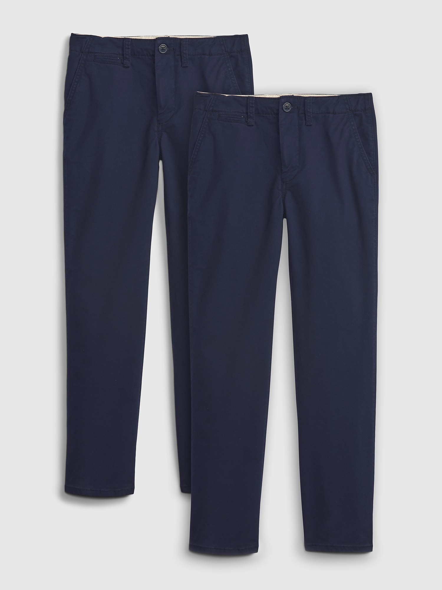 Gap Kids Uniform Lived-In Khakis (2-Pack) blue. 1