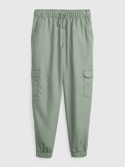1 of 8 showing, with the color gasoline green of product Kids Pull-On Cargo Joggers