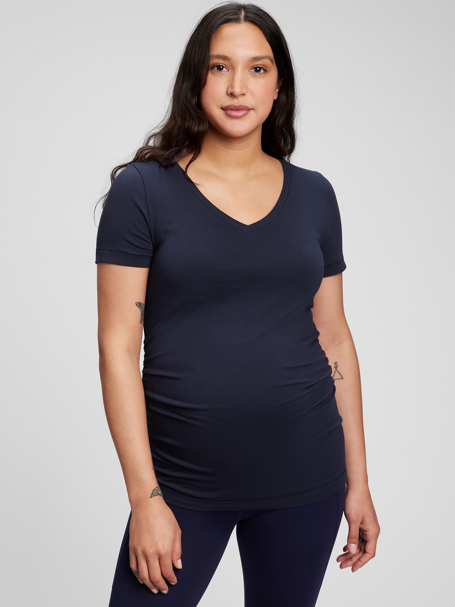 Gap Maternity Organic Cotton Vintage T-shirt In Navy Uniform