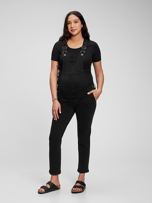 Image number 3 showing, Maternity Denim Overalls