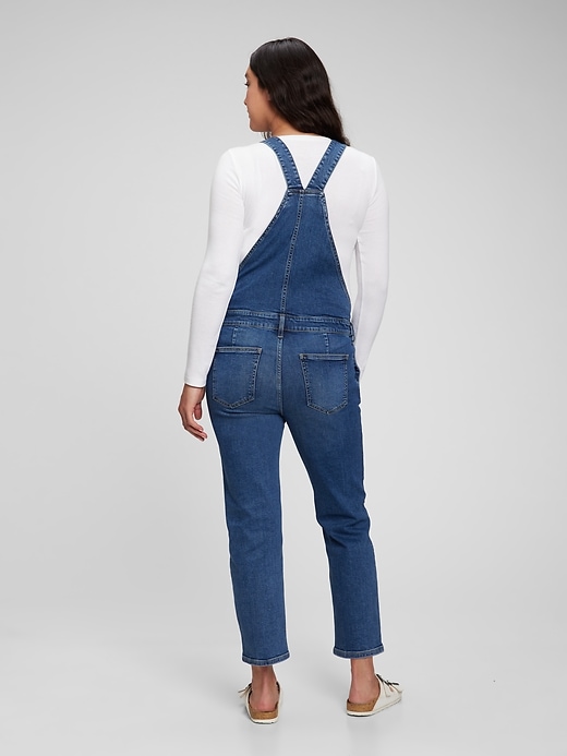 Image number 2 showing, Maternity Denim Overalls with Washwell