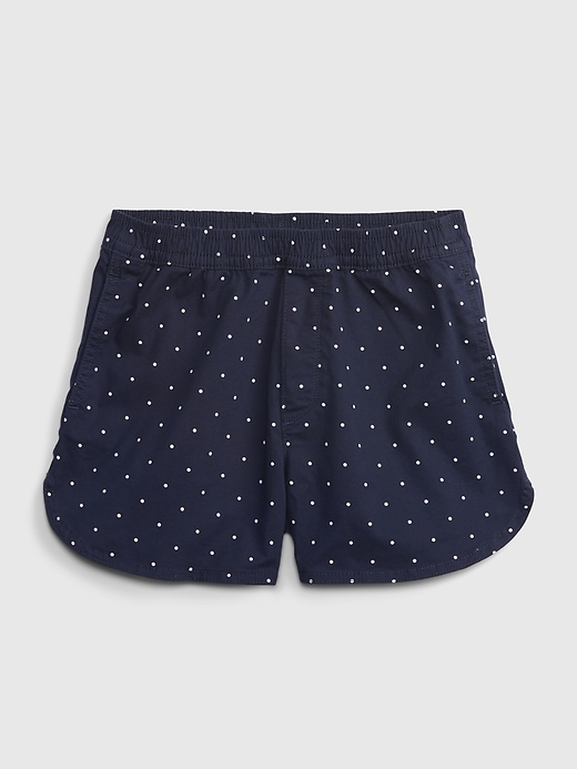 1 of 8 showing, with the color navy polka dot of product Kids Pull-On Dolphin Shorts