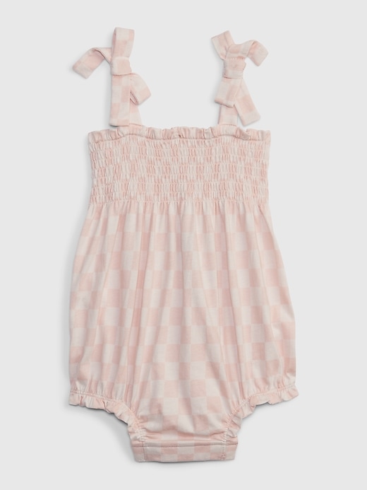 Image number 1 showing, Baby Checkered Bubble Shorty One-Piece