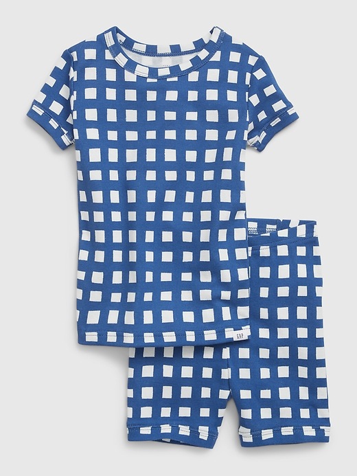 Image number 1 showing, babyGap 100% Organic Cotton Checkerboard Print PJ Shorts Set