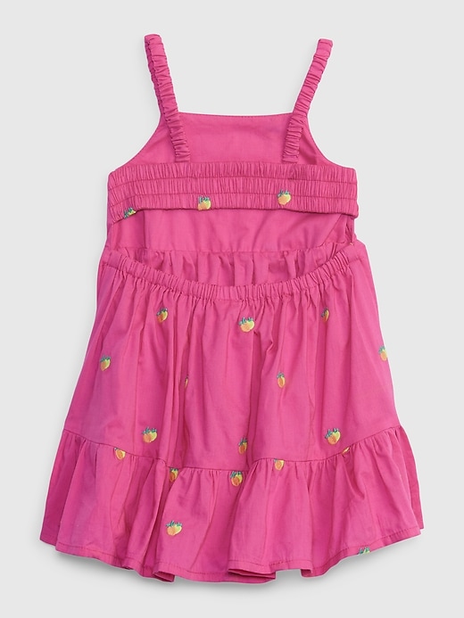 2 of 8 showing, with the color phoebe pink of product Baby Embroidered Tank Dress