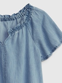 View large product image 3 of 3. Toddler Tiered Denim Dress with Washwell