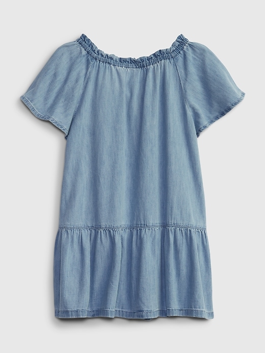 View large product image 2 of 3. Toddler Tiered Denim Dress with Washwell