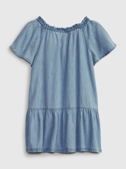 Image number 2 showing, Toddler Tiered Denim Dress with Washwell