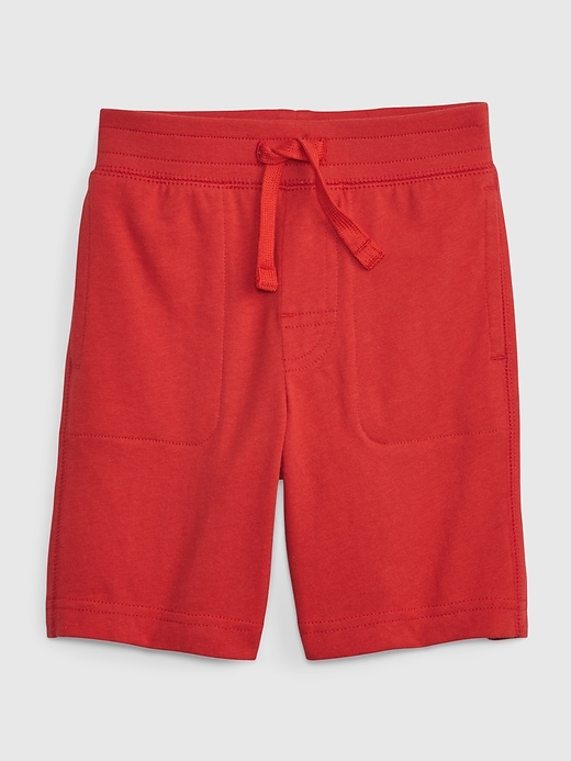 1 of 8 showing, with the color red light of product Toddler Organic Cotton Mix and Match Pull-On Shorts