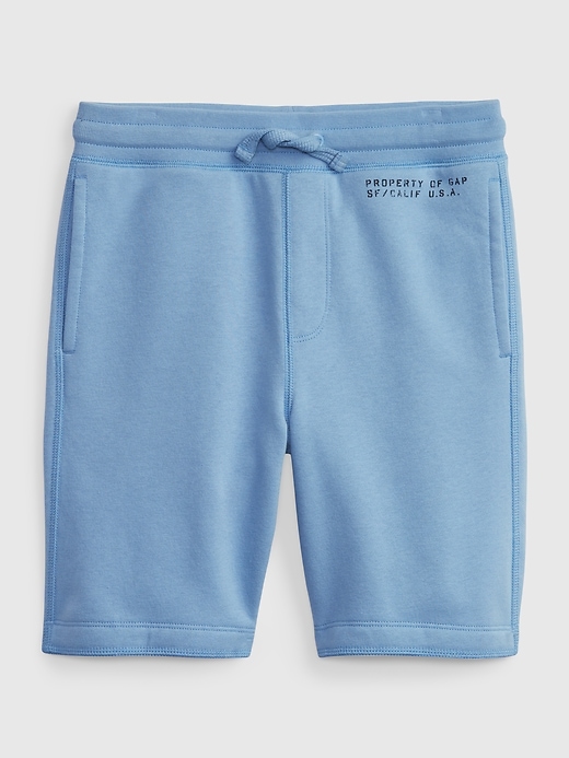 1 of 8 showing, with the color buxton blue of product Kids Pull-On Fleece Shorts