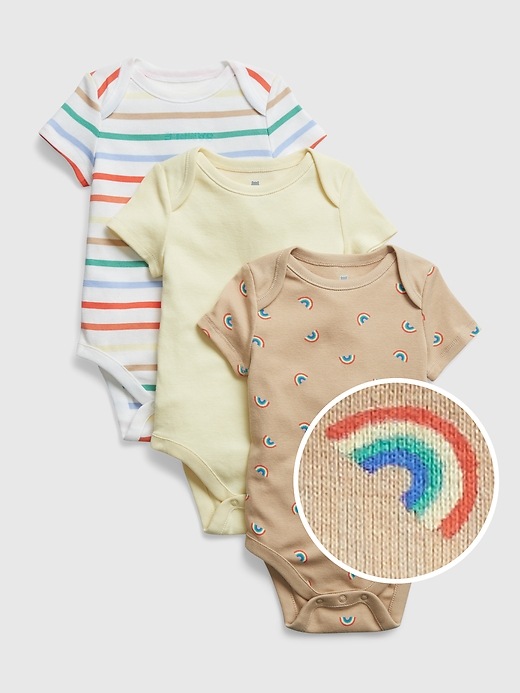 Image number 1 showing, Baby Print Short Sleeve Bodysuit (3-Pack)