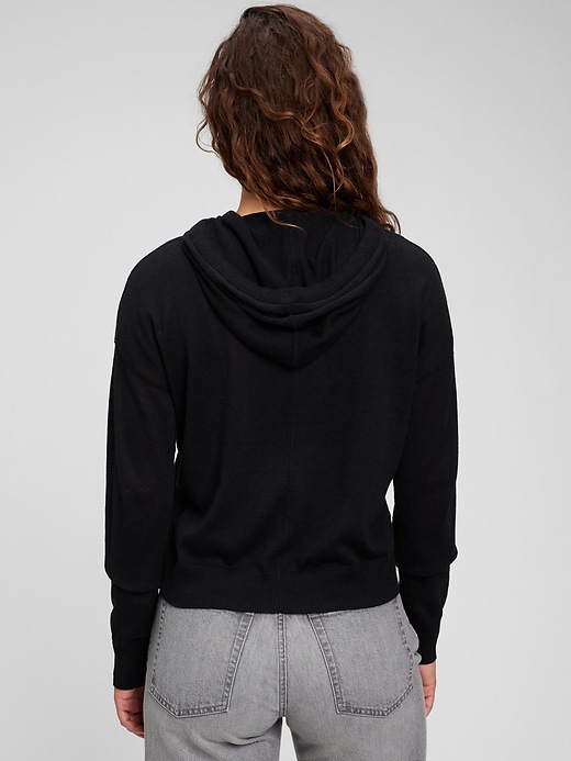 Image number 5 showing, Linen Blend Sweater Hoodie