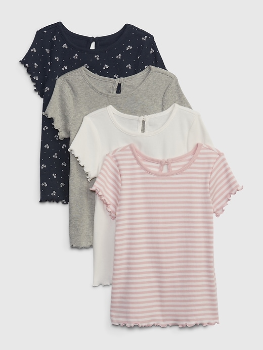 1 of 8 showing, with the color multi of product Toddler Rib T-Shirt (4-Pack)