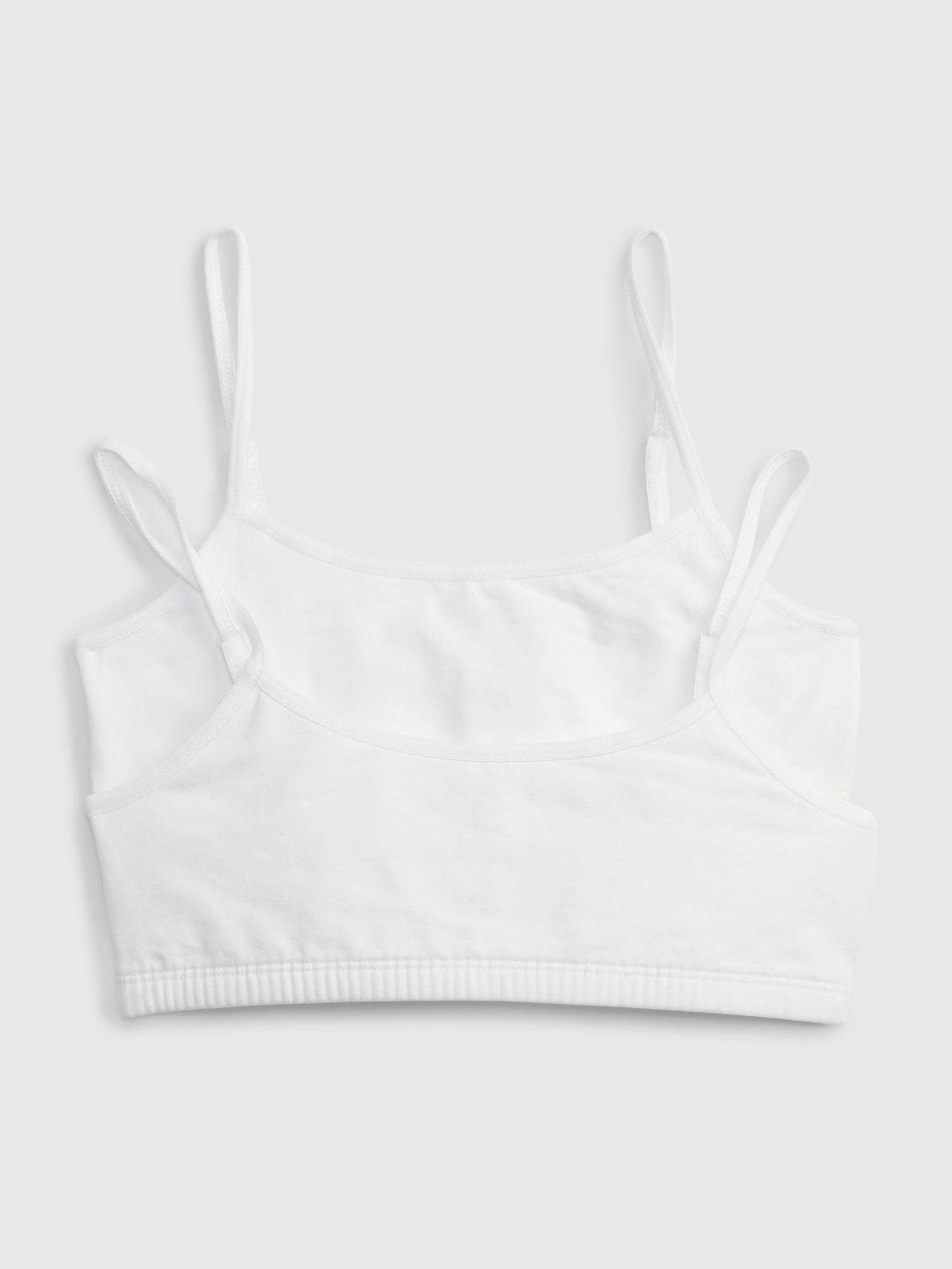 Basic Organic Pack of 2 girls' natural cotton bras without