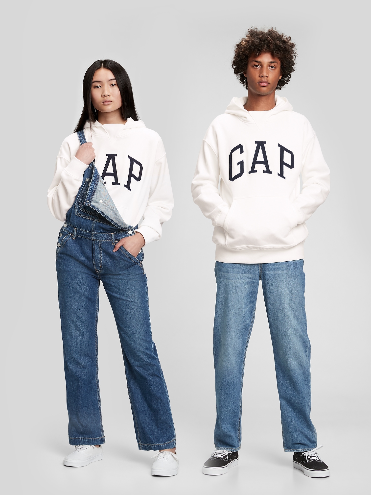 Gap Teen Gap Logo Hoodie white. 1