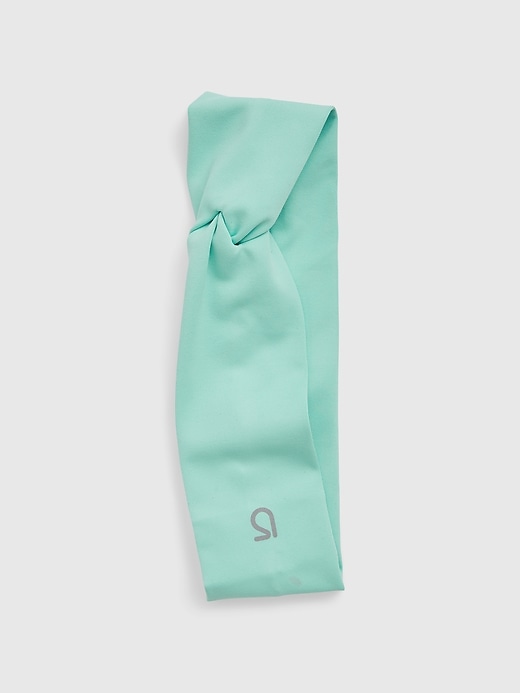 1 of 8 showing, with the color brook green of product GapFit Twist-Front Headband