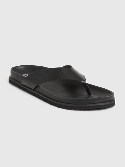 View large product image 1 of 2. Vegan Leather Flip Flops