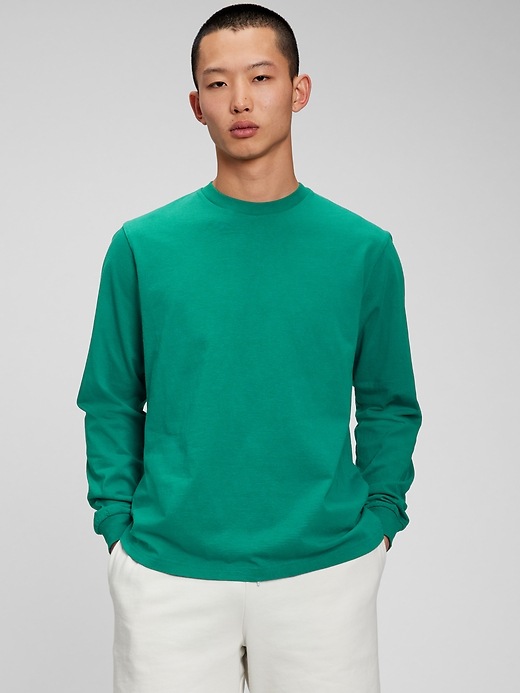 1 of 8 showing, with the color GREEN SHADE 183 of product Classic Long Sleeve T-Shirt