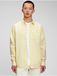gap lived in stretch poplin shirt