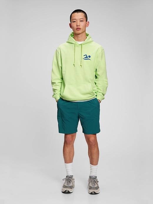 1 of 8 showing, with the color alluring yellow of product Gap × Salvage Public Graphic Hoodie