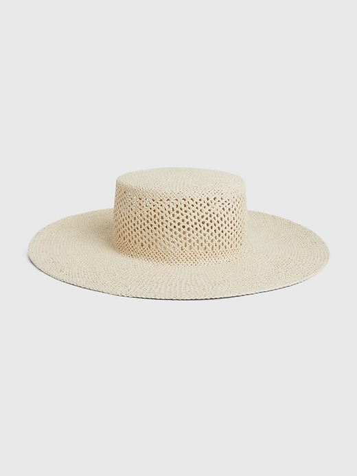 View large product image 1 of 1. Wide Brim Straw Hat