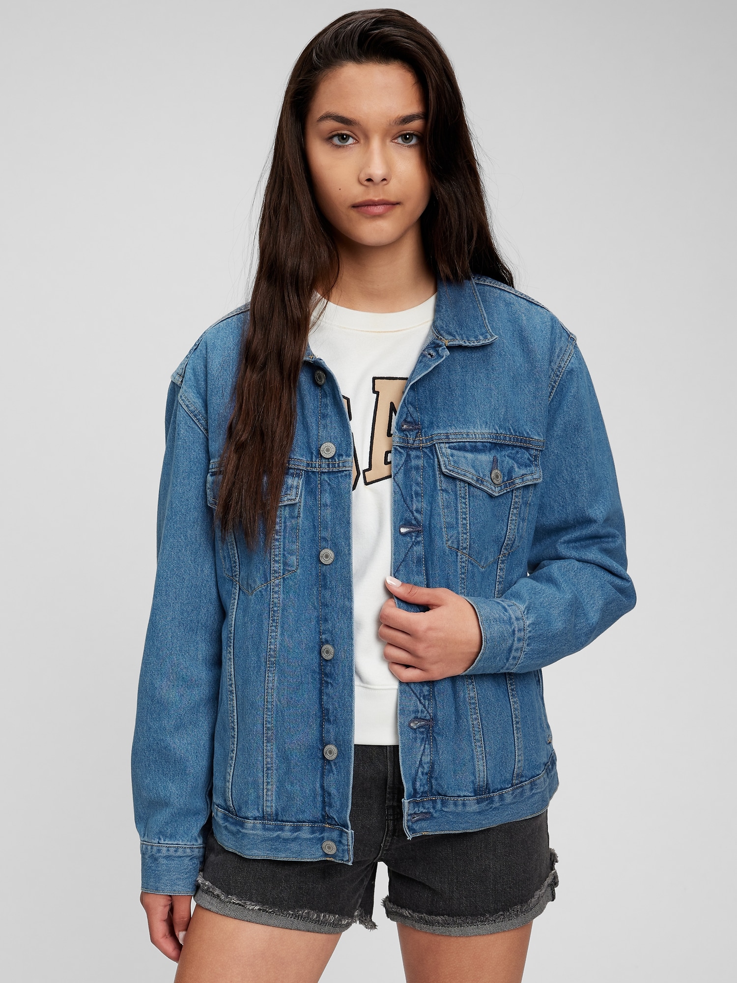 Teen Oversized Denim Jacket | Gap