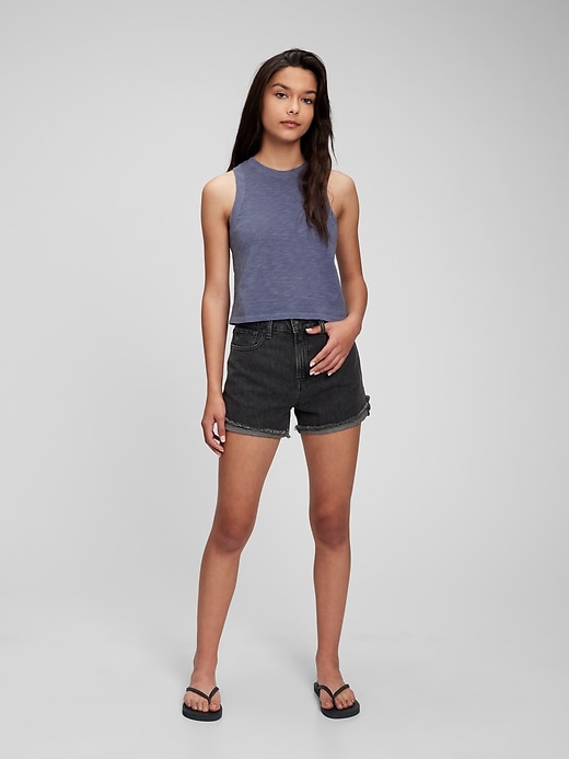 1 of 8 showing, with the color larkspur blue of product Teen Organic Cotton Tank Top