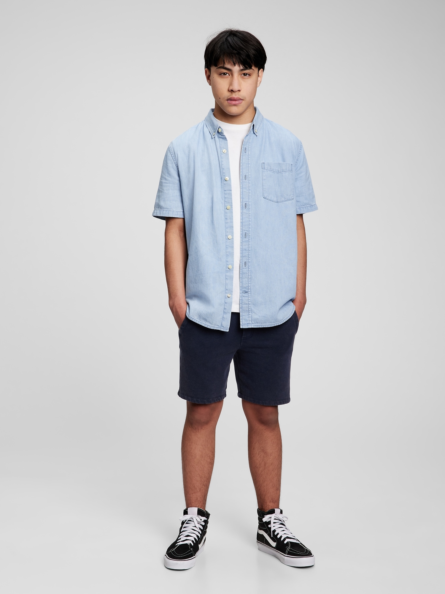 Teen Denim Button-Down Shirt with 