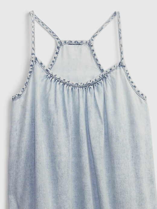 Image number 3 showing, Kids Tiered Denim Dress with Washwell
