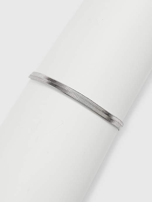 2 of 8 showing, with the color silver of product Herringbone Bracelet