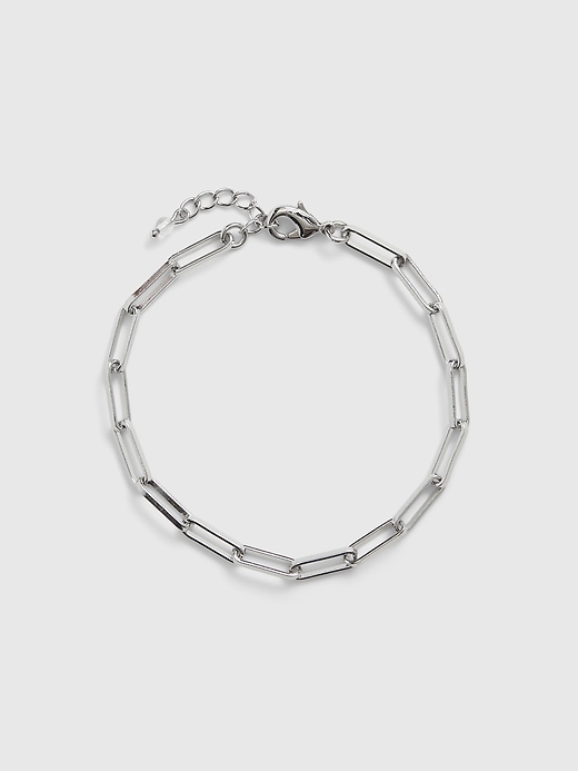 1 of 8 showing, with the color silver of product Delicate Chain Link Bracelet