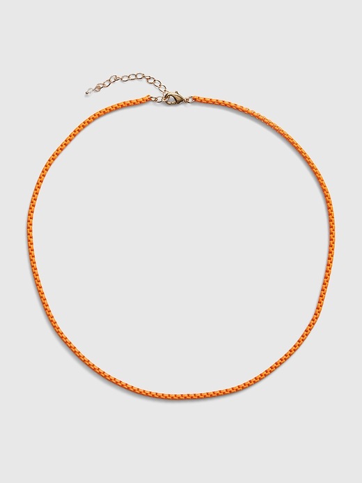Enamel Bead Chain Necklace Gap