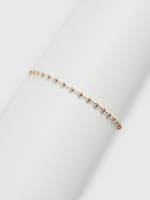 2 of 8 showing, with the color gold of product Bead Chain Bracelet