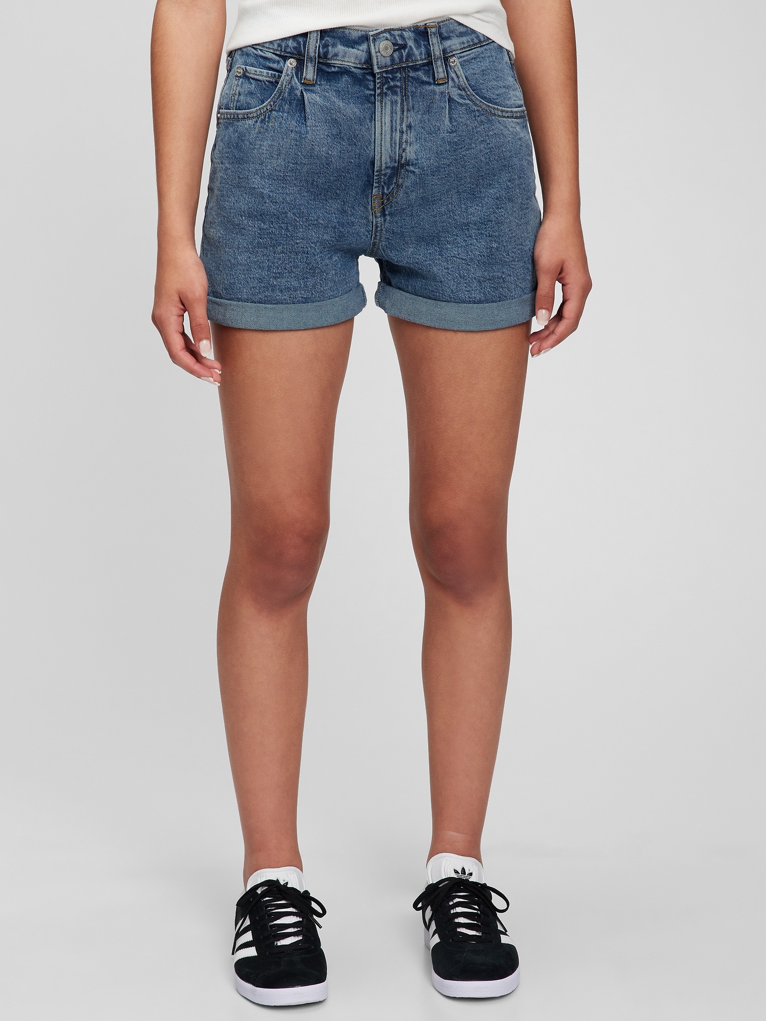Teen High Rise Denim Shorts with 
