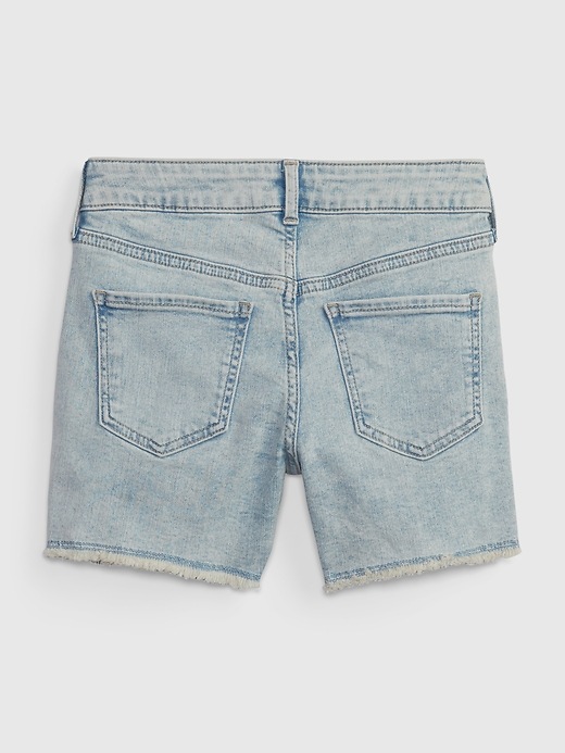 Image number 3 showing, Kids High Rise Denim Midi Shorts with Washwell