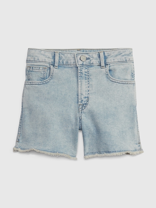 Image number 1 showing, Kids High Rise Denim Midi Shorts with Washwell