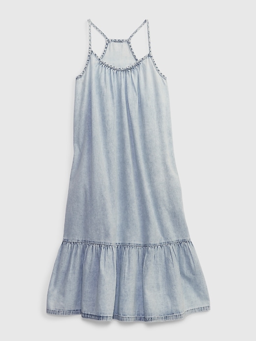 Image number 1 showing, Kids Tiered Denim Dress with Washwell