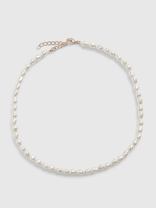 1 of 8 showing, with the color white pearl of product Pearly Bead Necklace