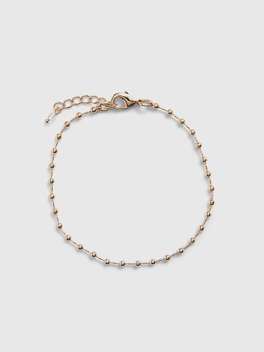 1 of 8 showing, with the color gold of product Bead Chain Bracelet