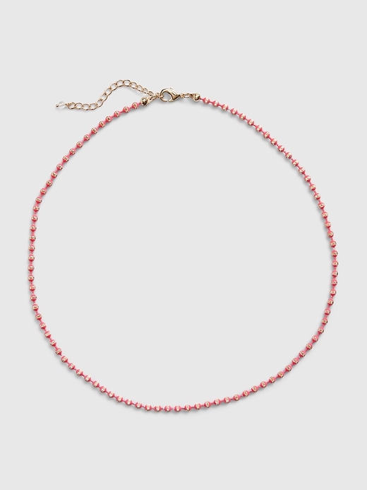Enamel Bead Chain Necklace