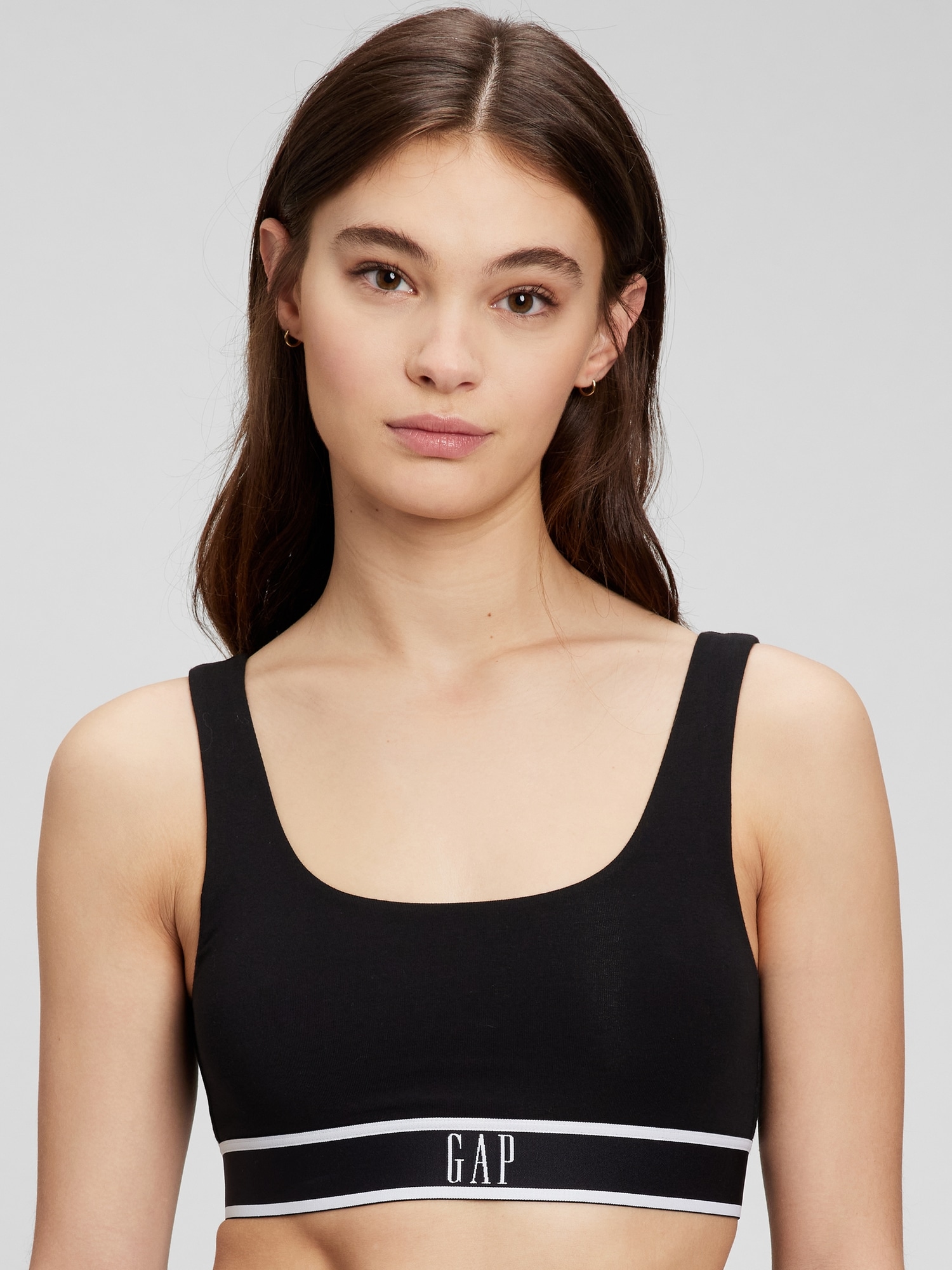 Stretch Cotton Gap Logo Bralette