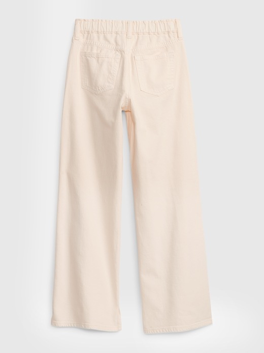 Image number 3 showing, Kids High Rise Wide Leg Jeans with Washwell