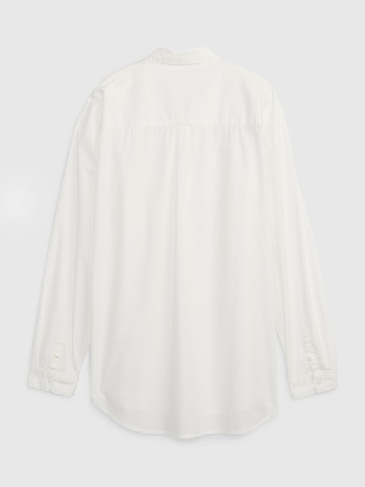 Image number 3 showing, Teen 100% Organic Cotton Oversized Button-Down Shirt