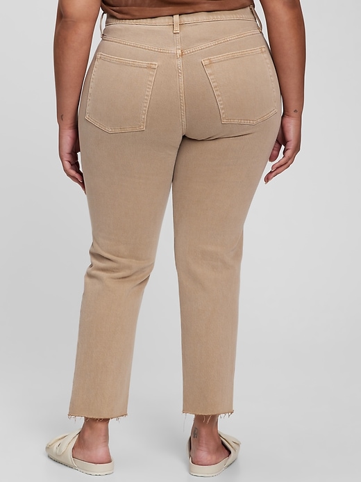 Image number 5 showing, High Rise Cheeky Straight Jeans with Washwell