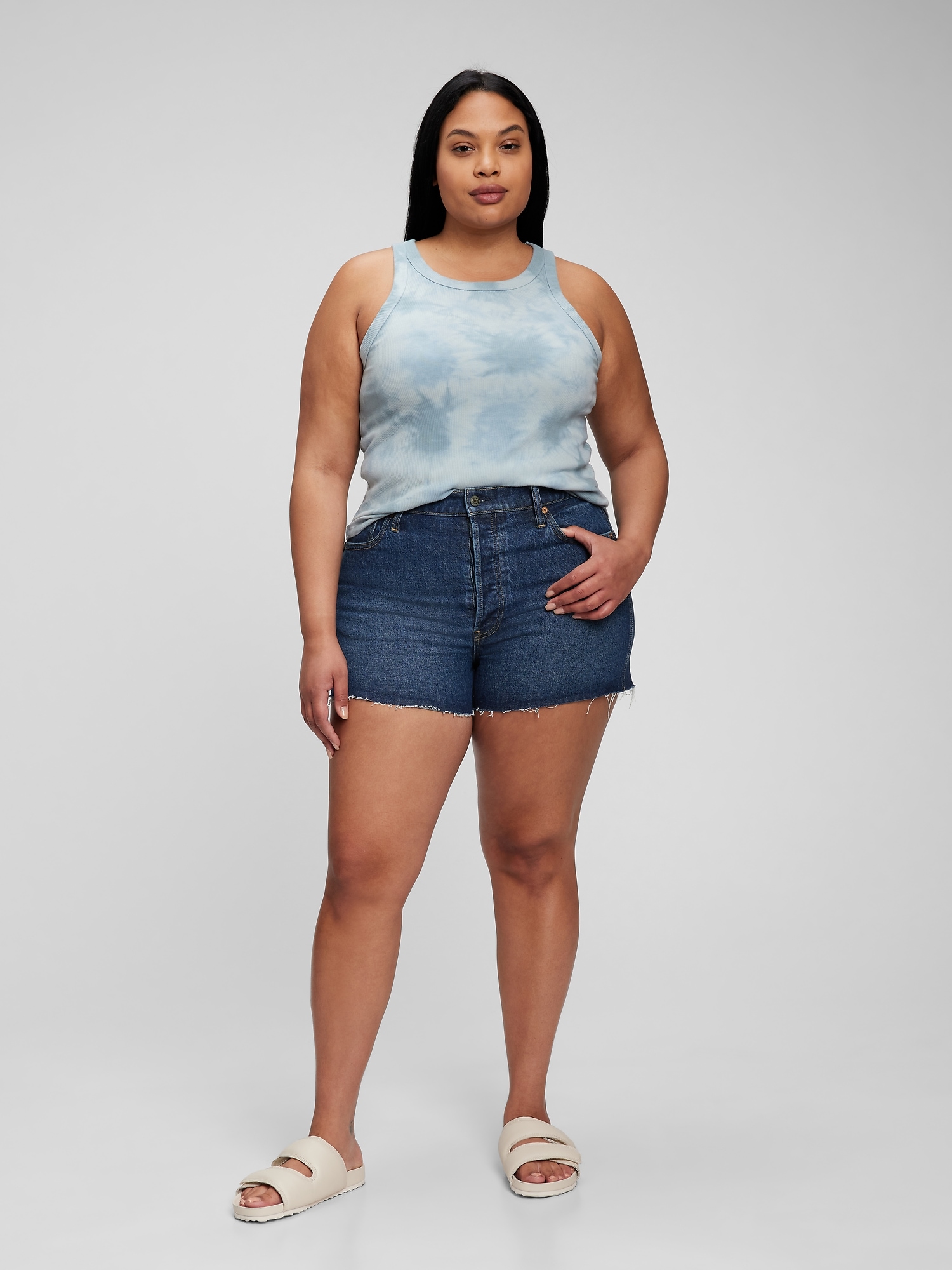High Rise Cheeky Shorts with Washwell | Gap