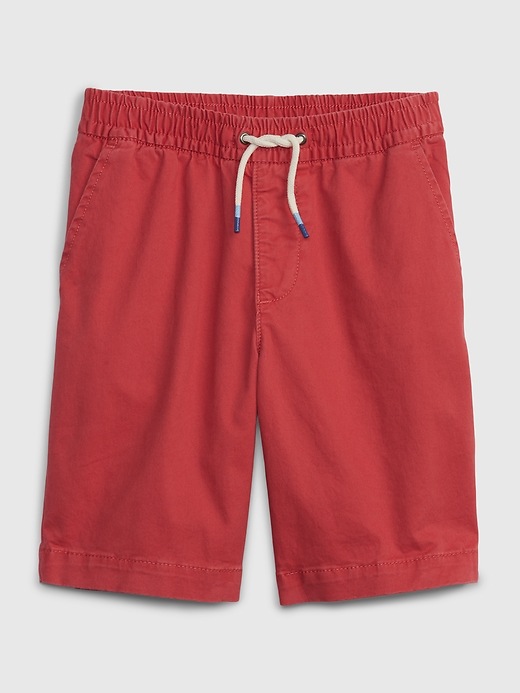 1 of 8 showing, with the color weathered red of product Kids Easy Pull-On Shorts