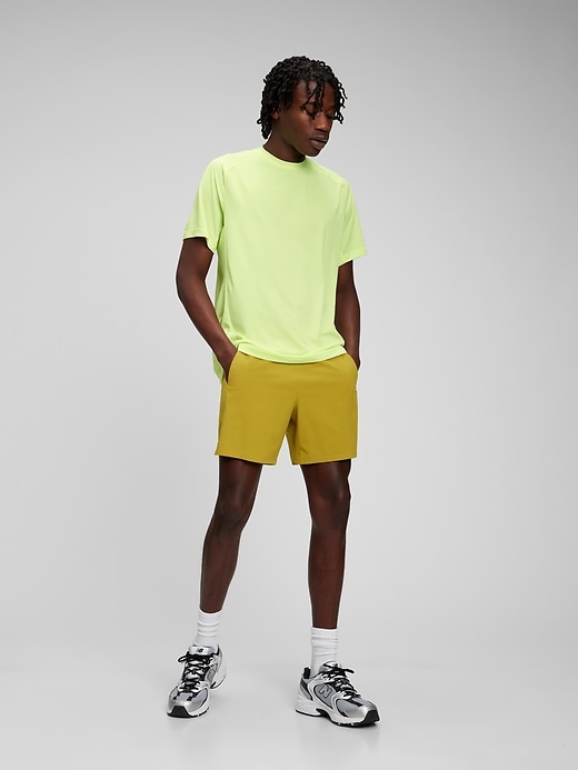 1 of 8 showing, with the color alluring yellow of product GapFit Train T-Shirt